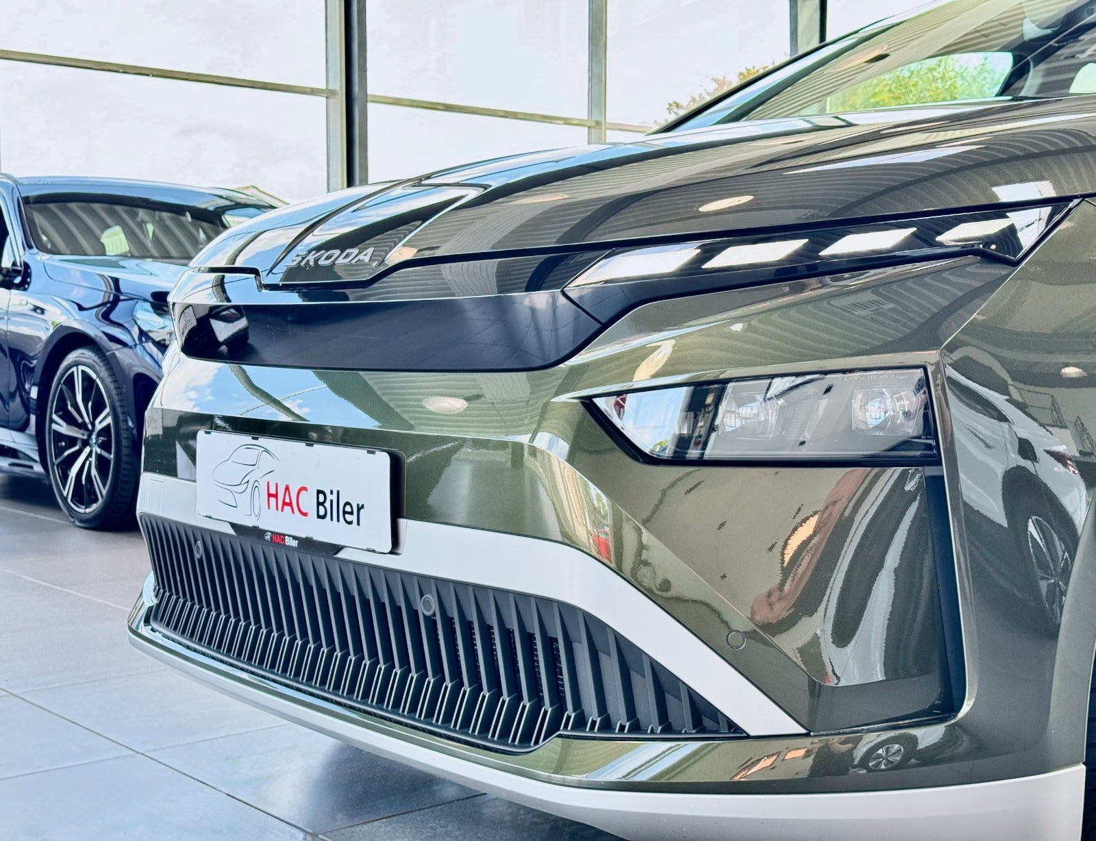Grøn Skoda Enyaq fra 2025