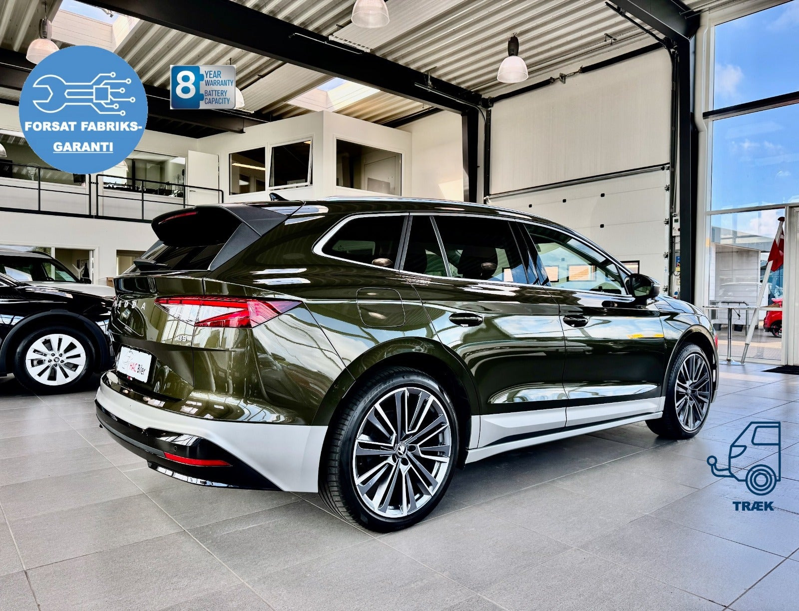 Grøn Skoda Enyaq fra 2025