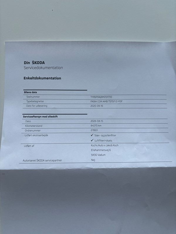 undefined Skoda Fabia fra 2021