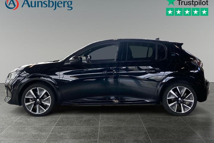 Sort Peugeot e-208 fra 2021
