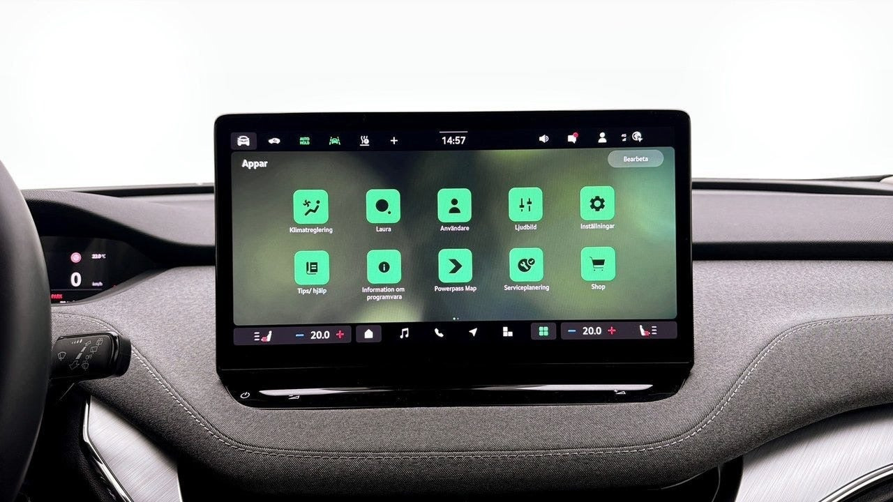 Grå Skoda Enyaq fra 2025
