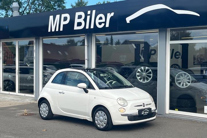 Hvid Fiat 500 fra 2010
