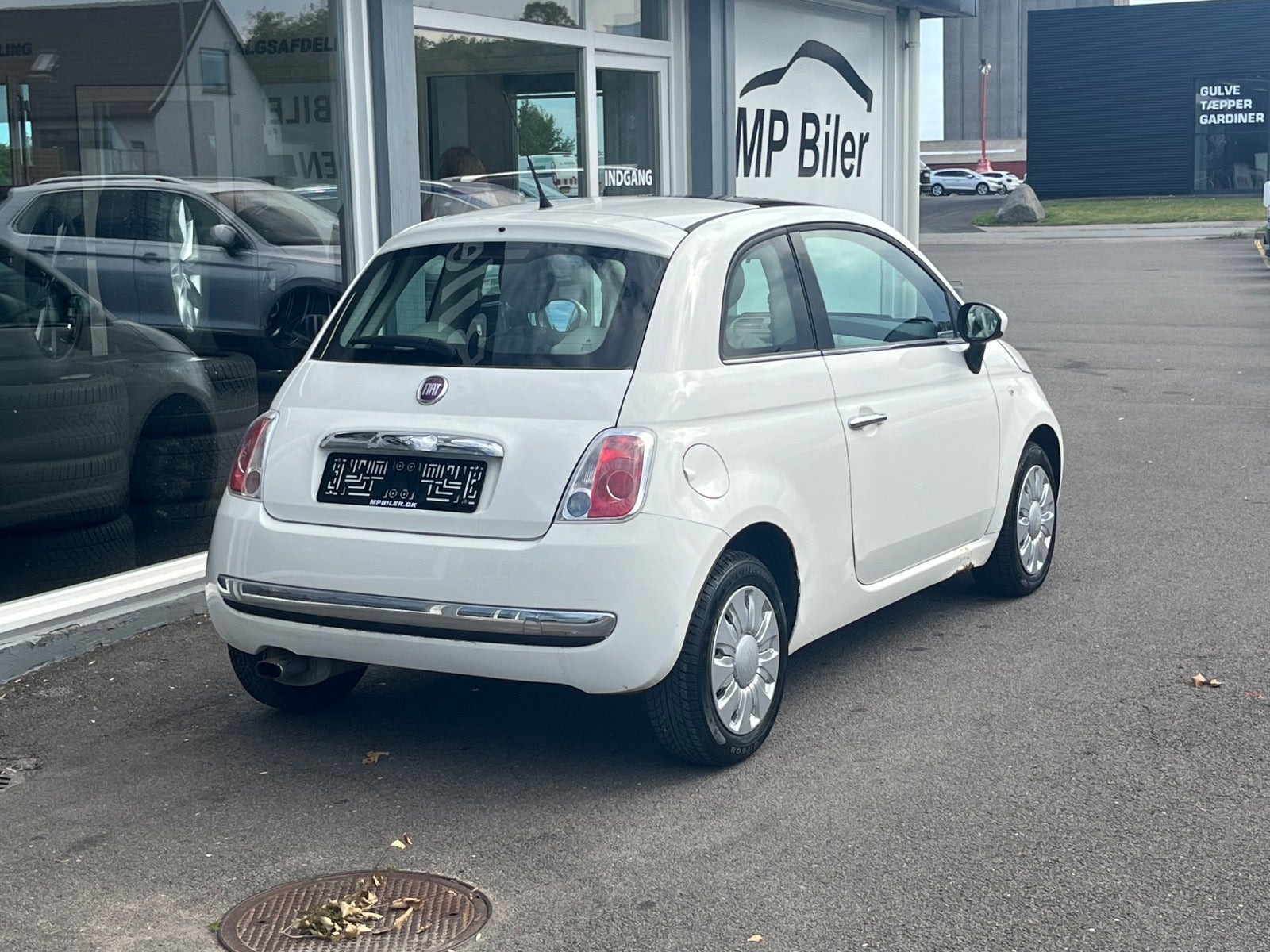Hvid Fiat 500 fra 2010