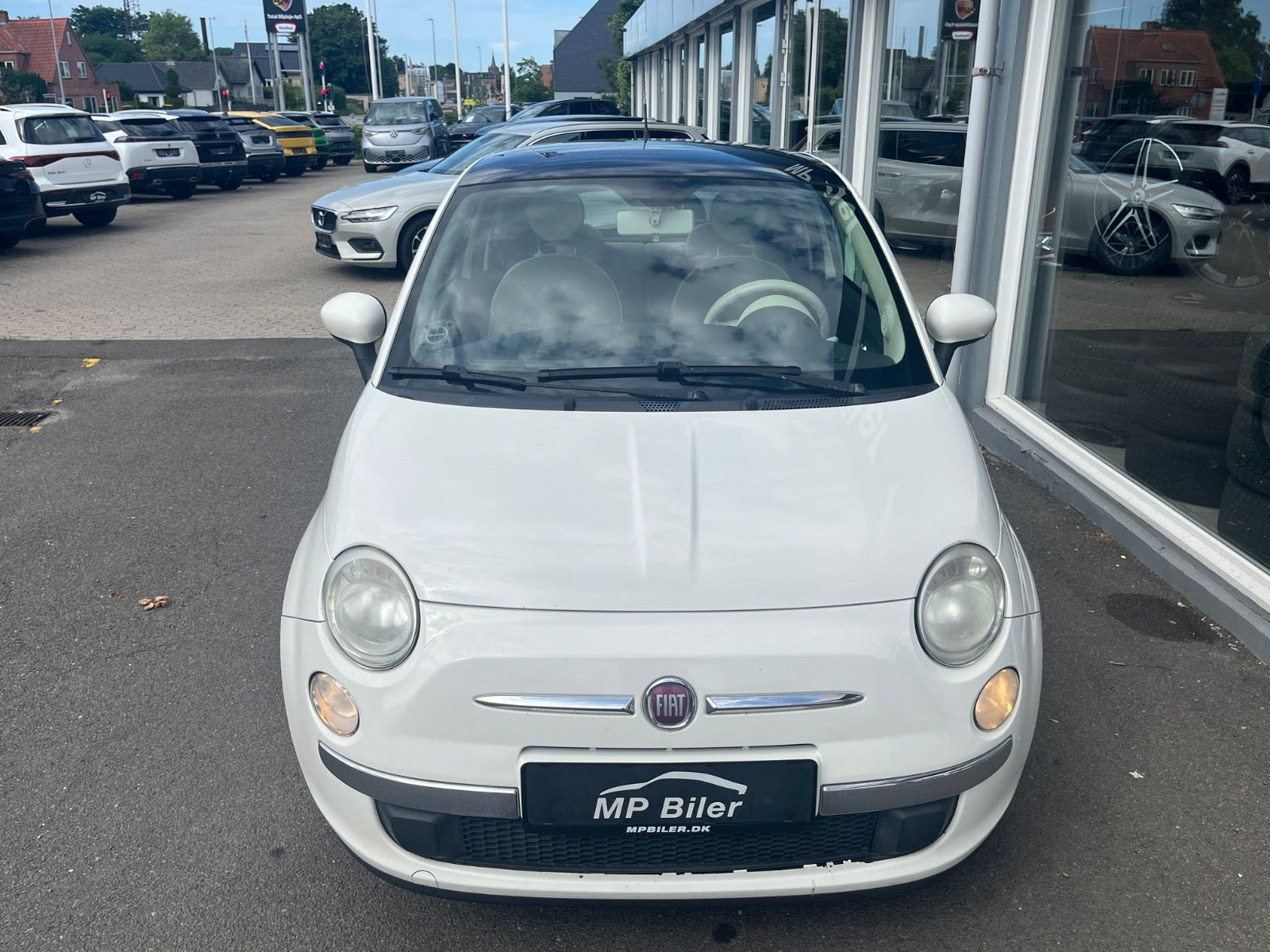 Hvid Fiat 500 fra 2010