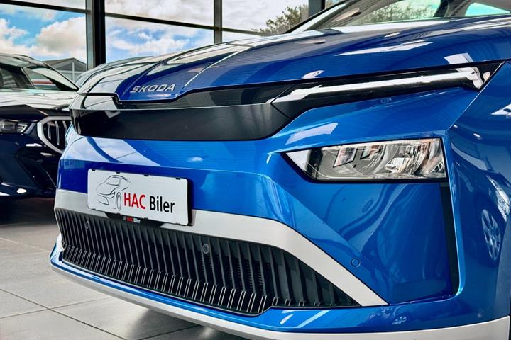 Blå Skoda Enyaq fra 2026