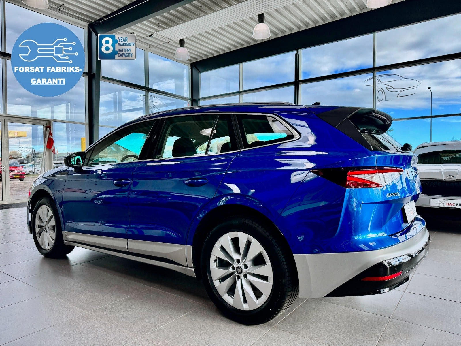 Blå Skoda Enyaq fra 2026