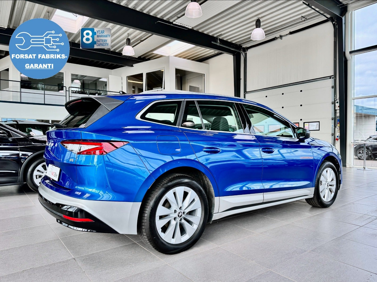 Blå Skoda Enyaq fra 2026