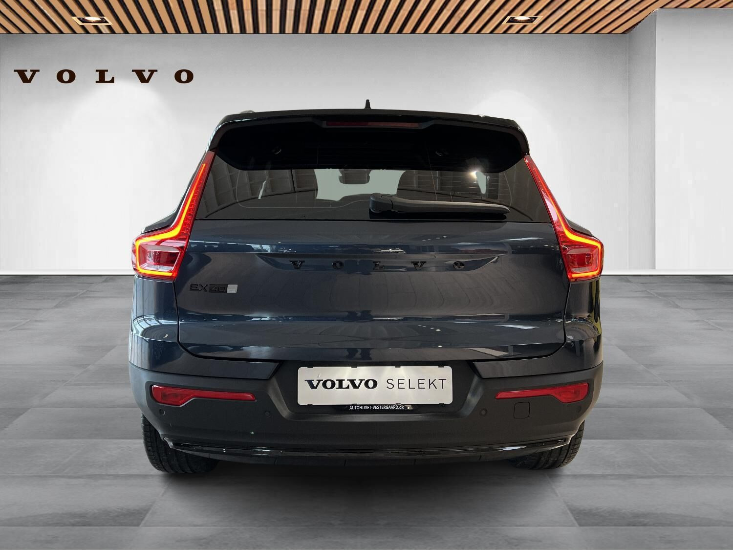 Blå Volvo EX40 fra 2026