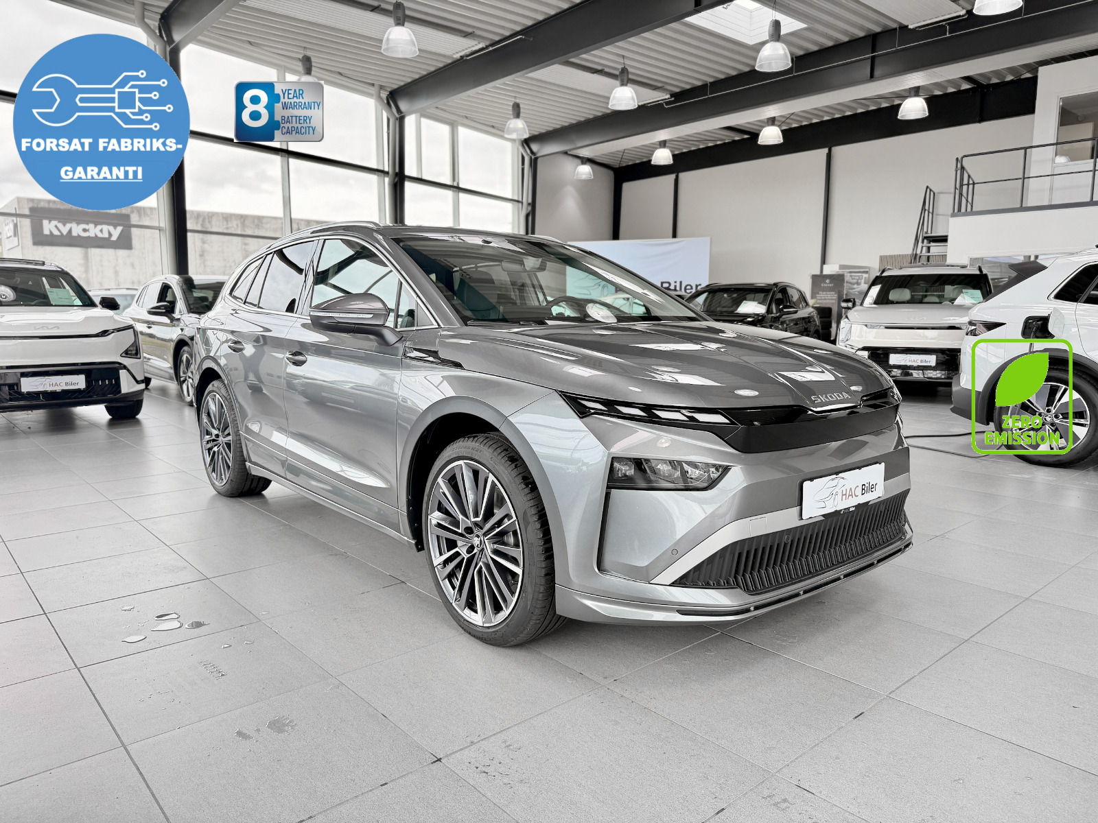 Grå Skoda Enyaq fra 2026