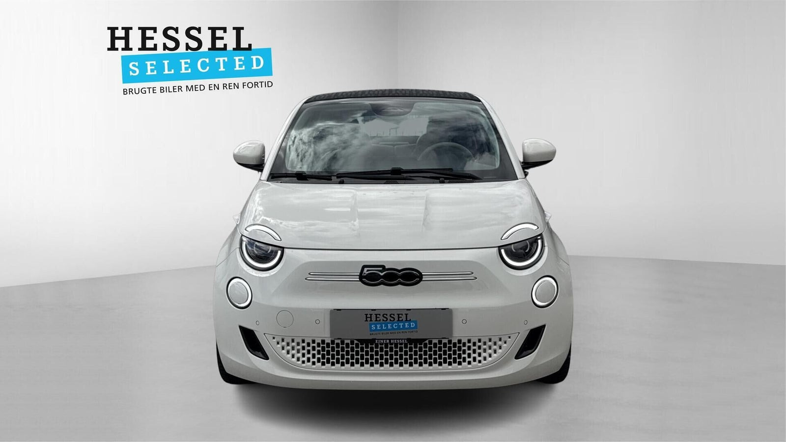 Hvid Fiat 500e fra 2023