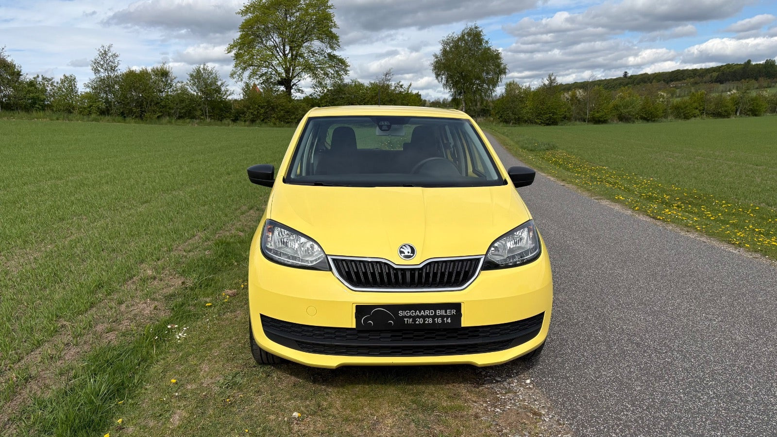 Gul Skoda Citigo fra 2019