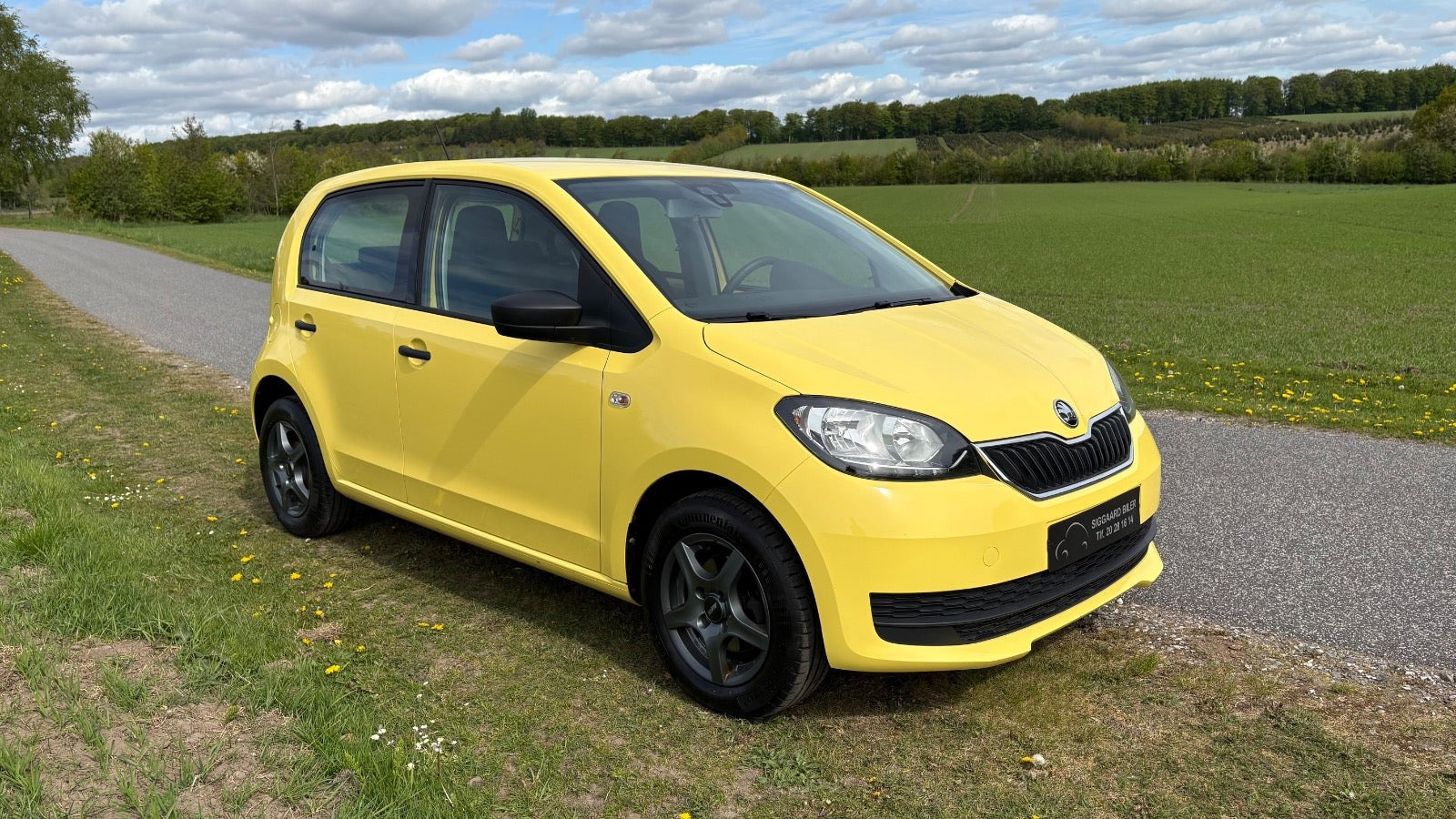 Gul Skoda Citigo fra 2019