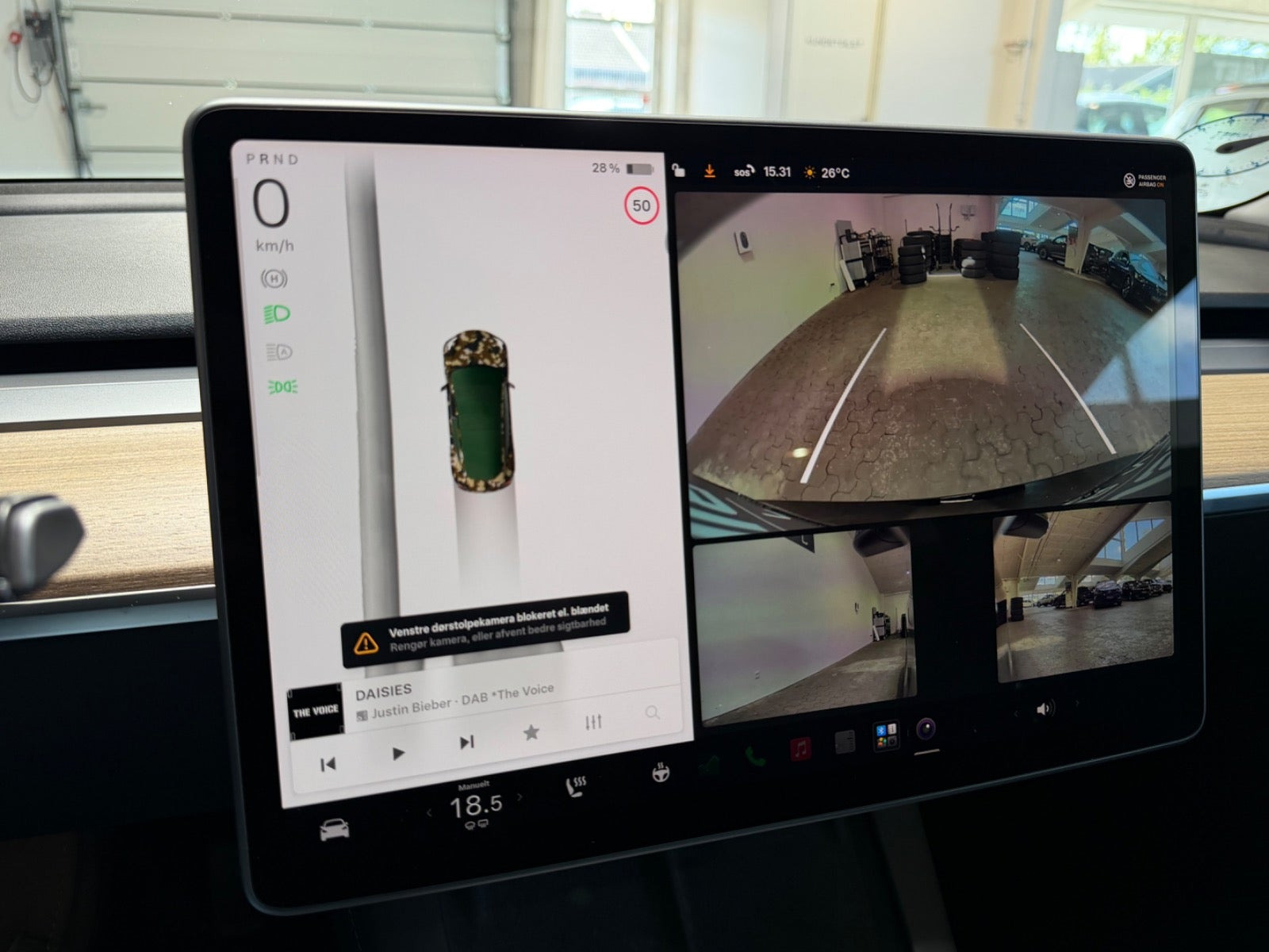 Sort Tesla Model 3 fra 2023