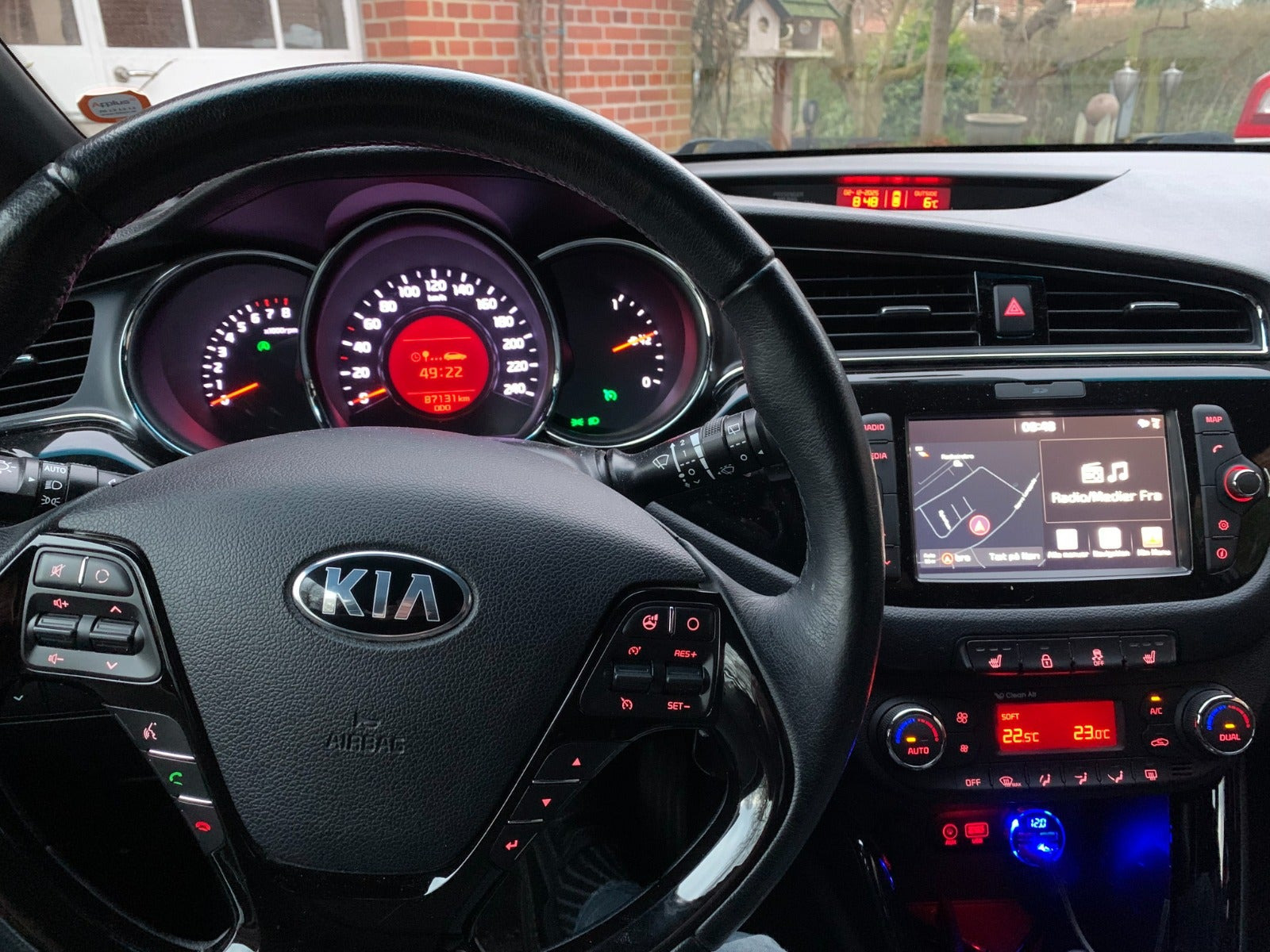 Rød Kia Ceed fra 2017