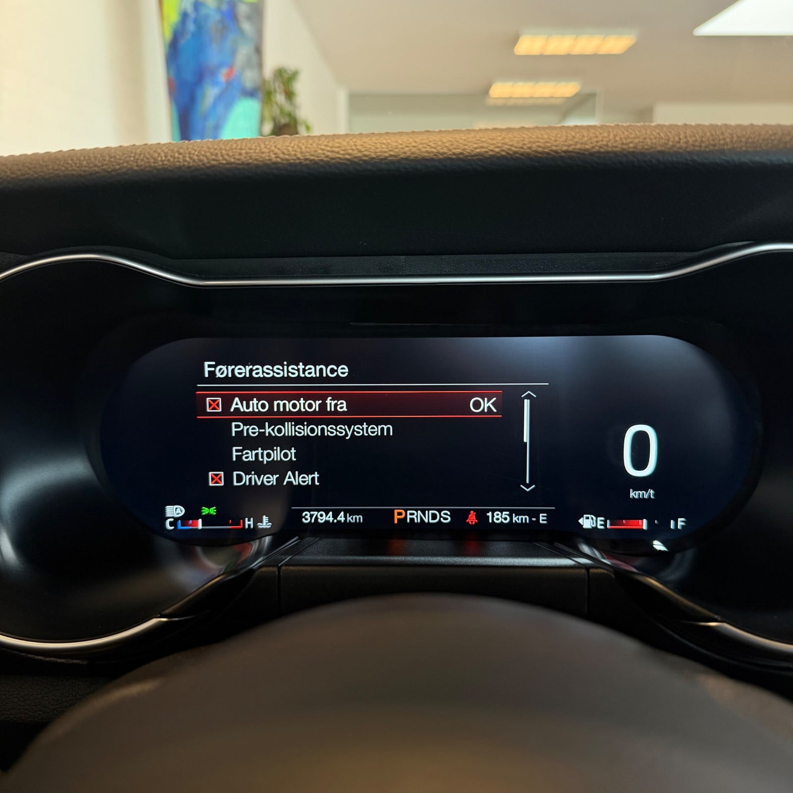 Blå Ford Mustang fra 2021