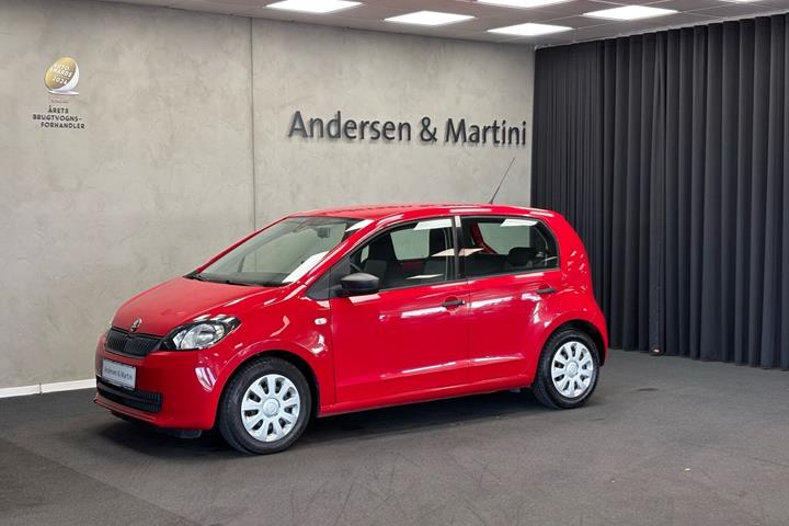 Rød Skoda Citigo fra 2013