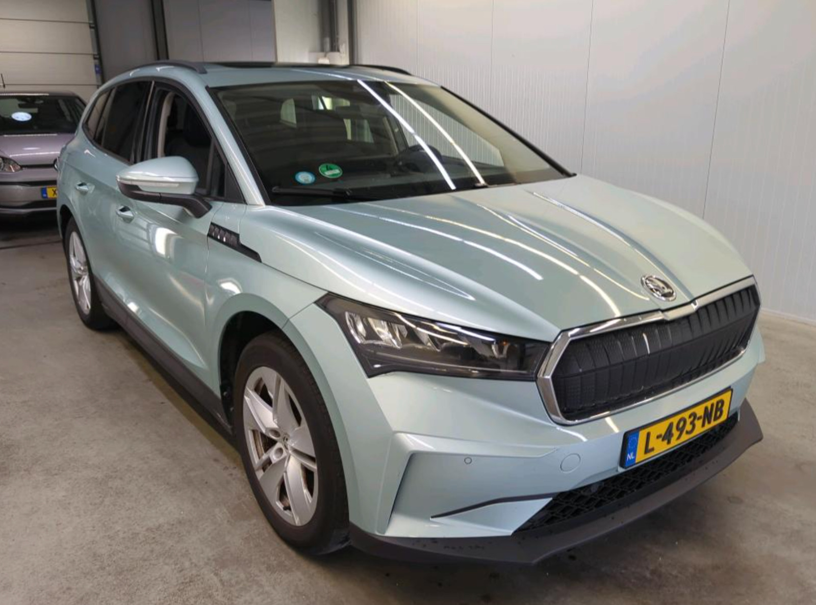 Grøn Skoda Enyaq fra 2021