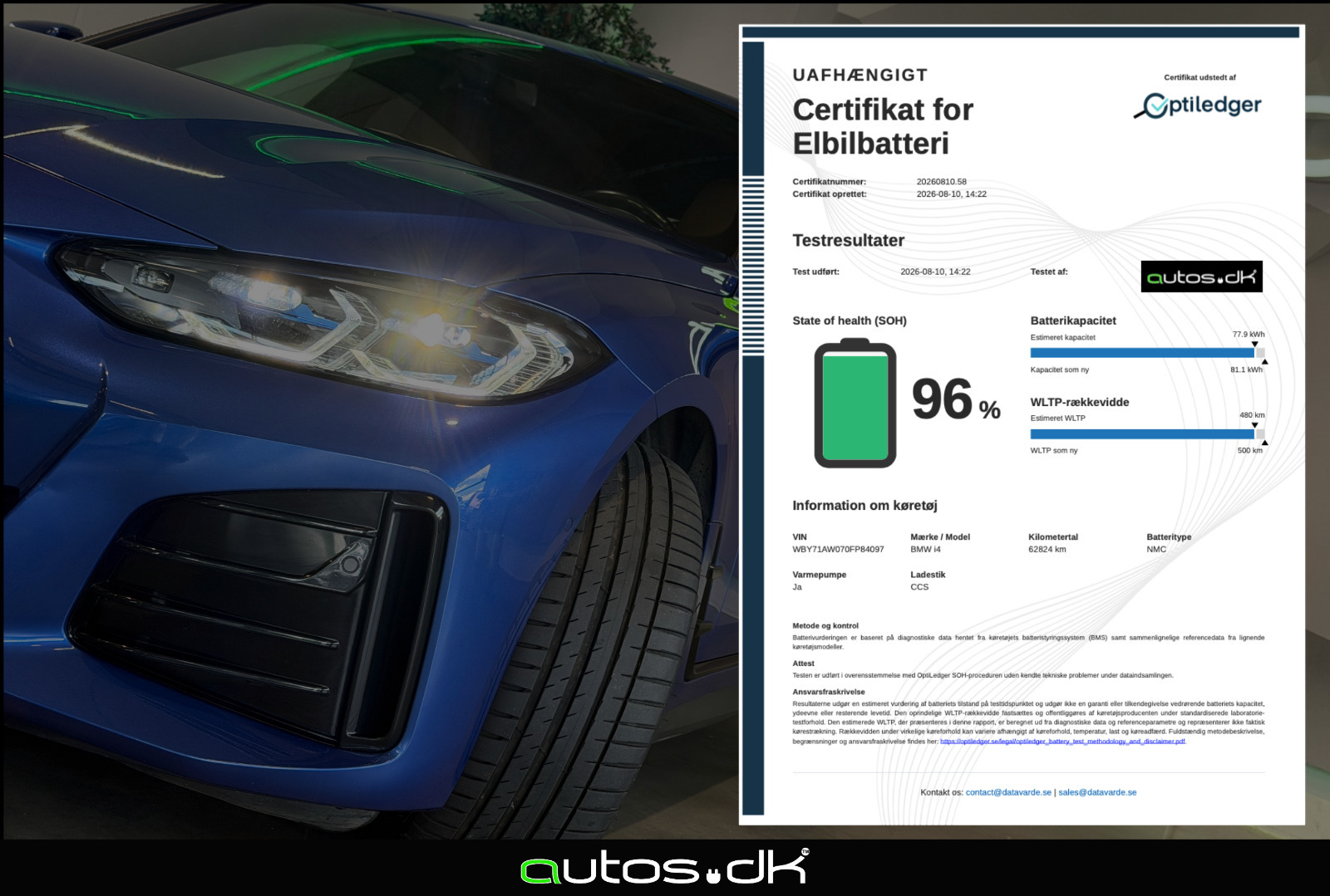 Blå BMW i4 fra 2023