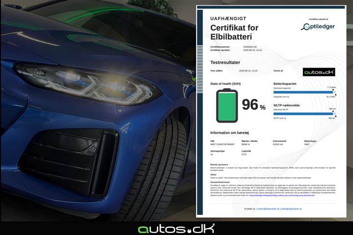 Blå BMW i4 fra 2023