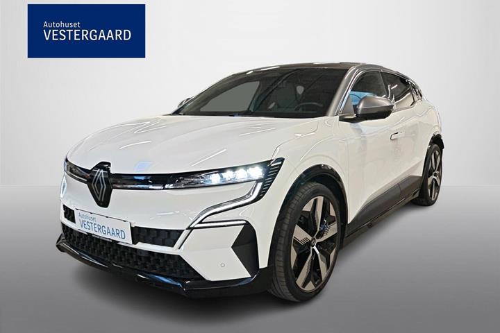 Hvid Renault Megane E-Tech fra 2023 set udefra