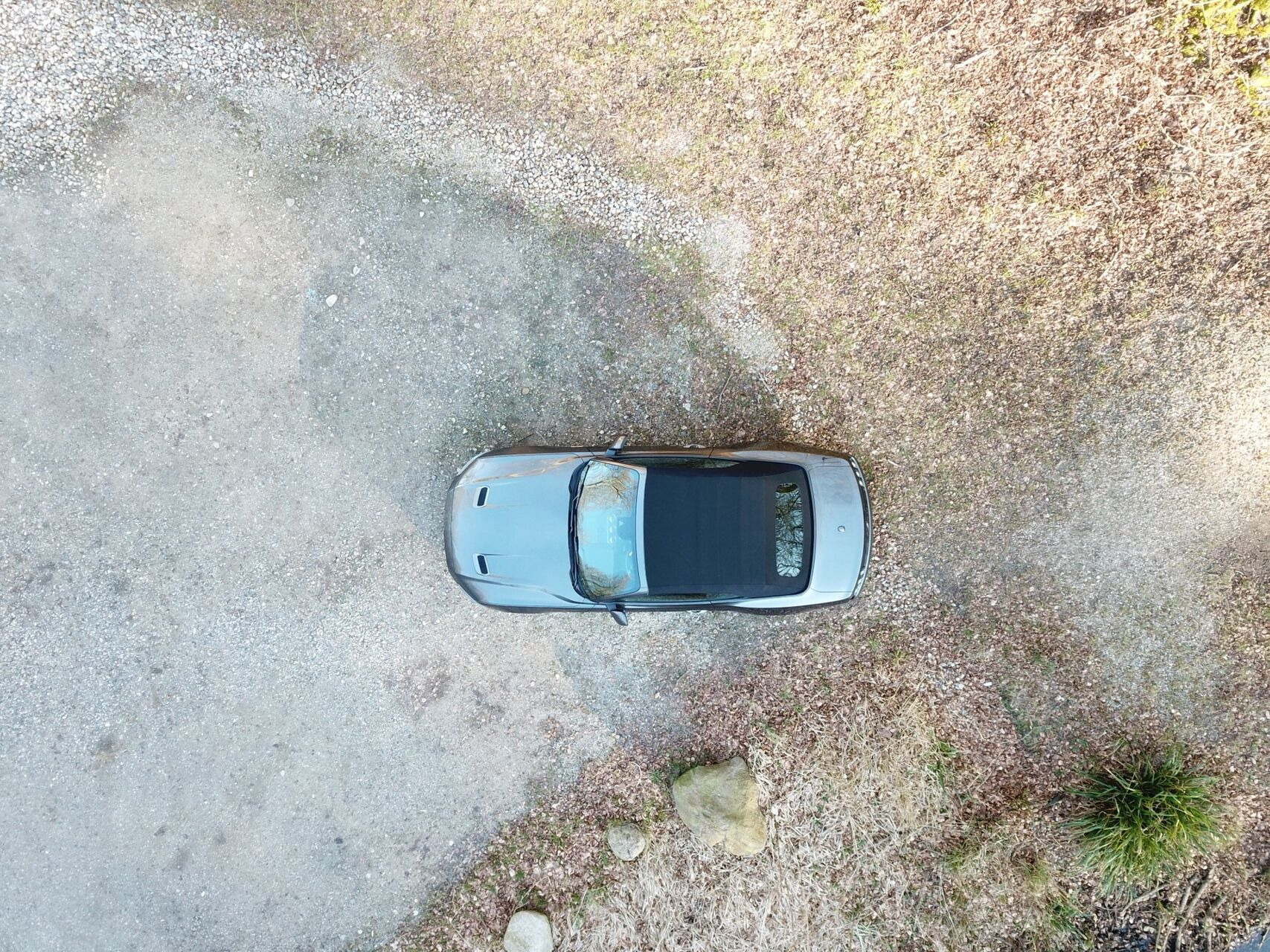 Grå Ford Mustang fra 2015