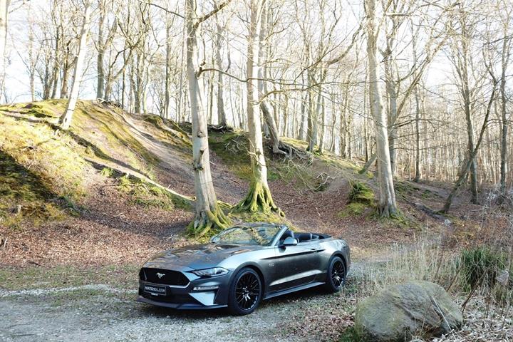Grå Ford Mustang fra 2015