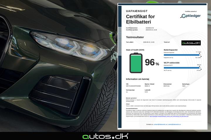 Grøn BMW i4 fra 2023