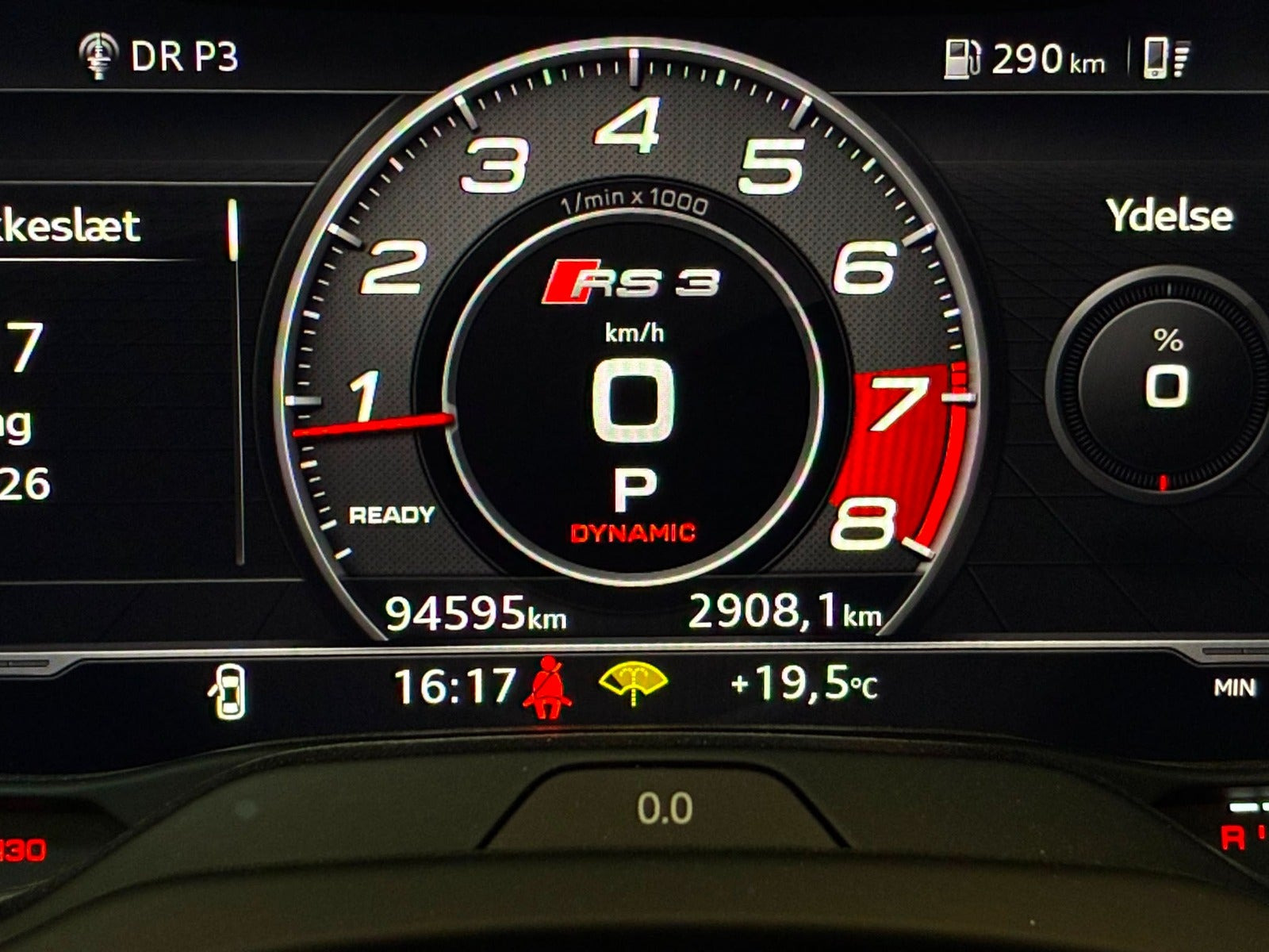 Grå Audi RS3 fra 2018
