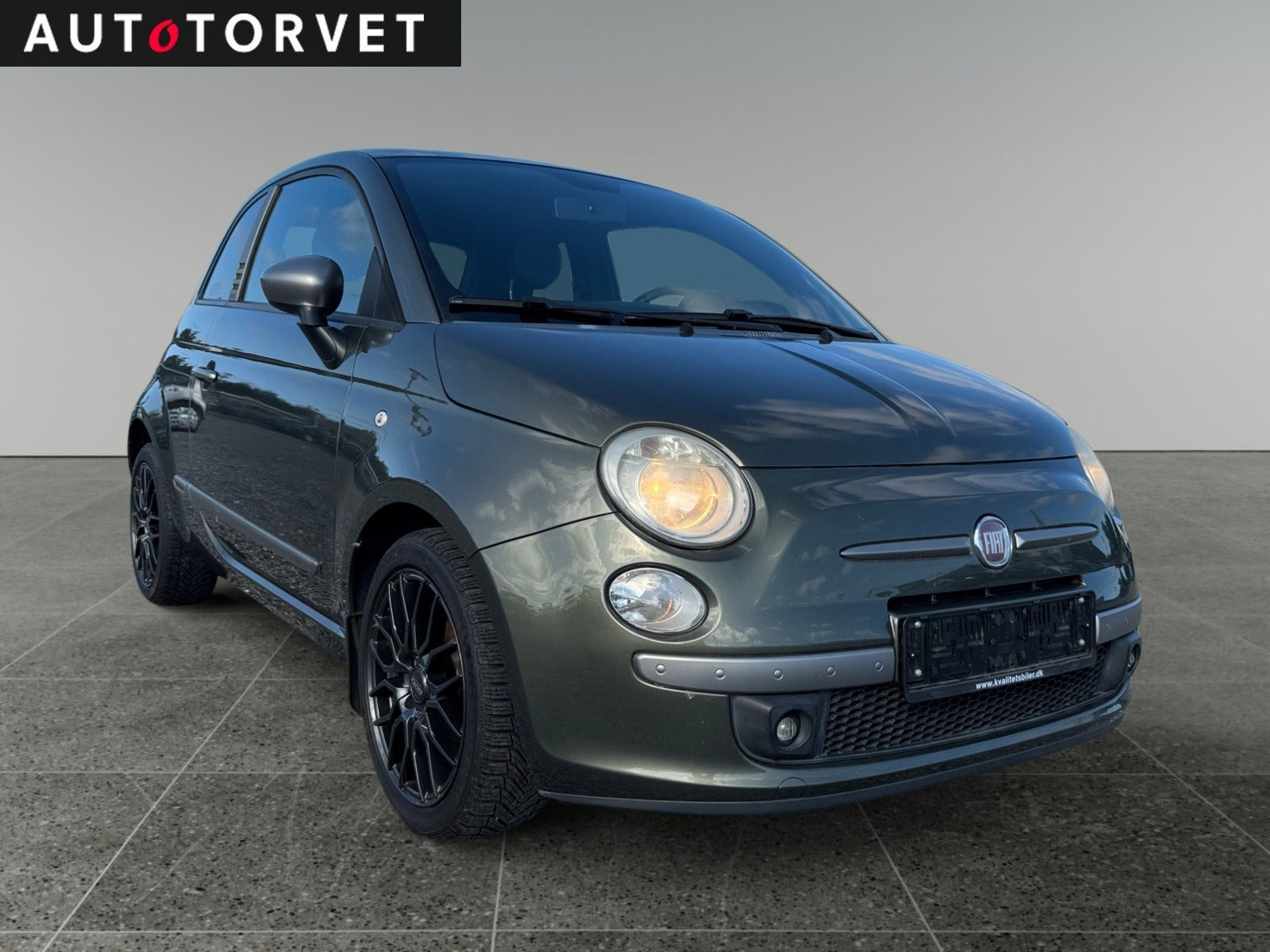 Grøn Fiat 500 fra 2010