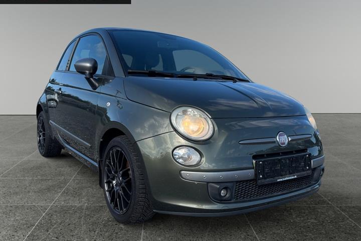 Grøn Fiat 500 fra 2010
