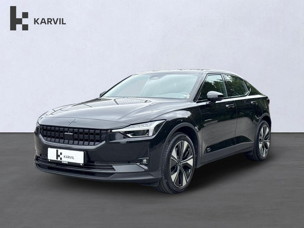 Sort Polestar 2 fra 2023 set udefra