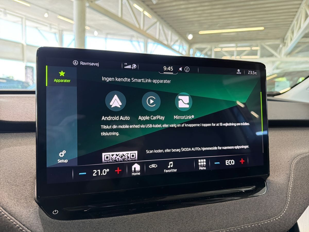 Blå Skoda Enyaq fra 2023