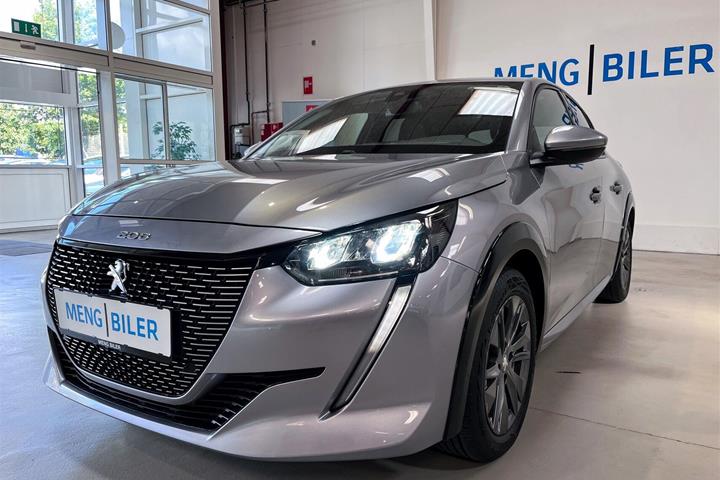 Grå Peugeot e-208 fra 2022