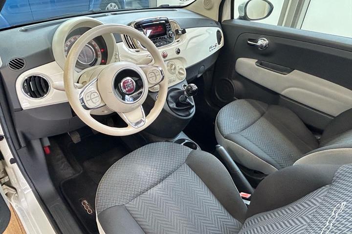 Hvid Fiat 500C fra 2016