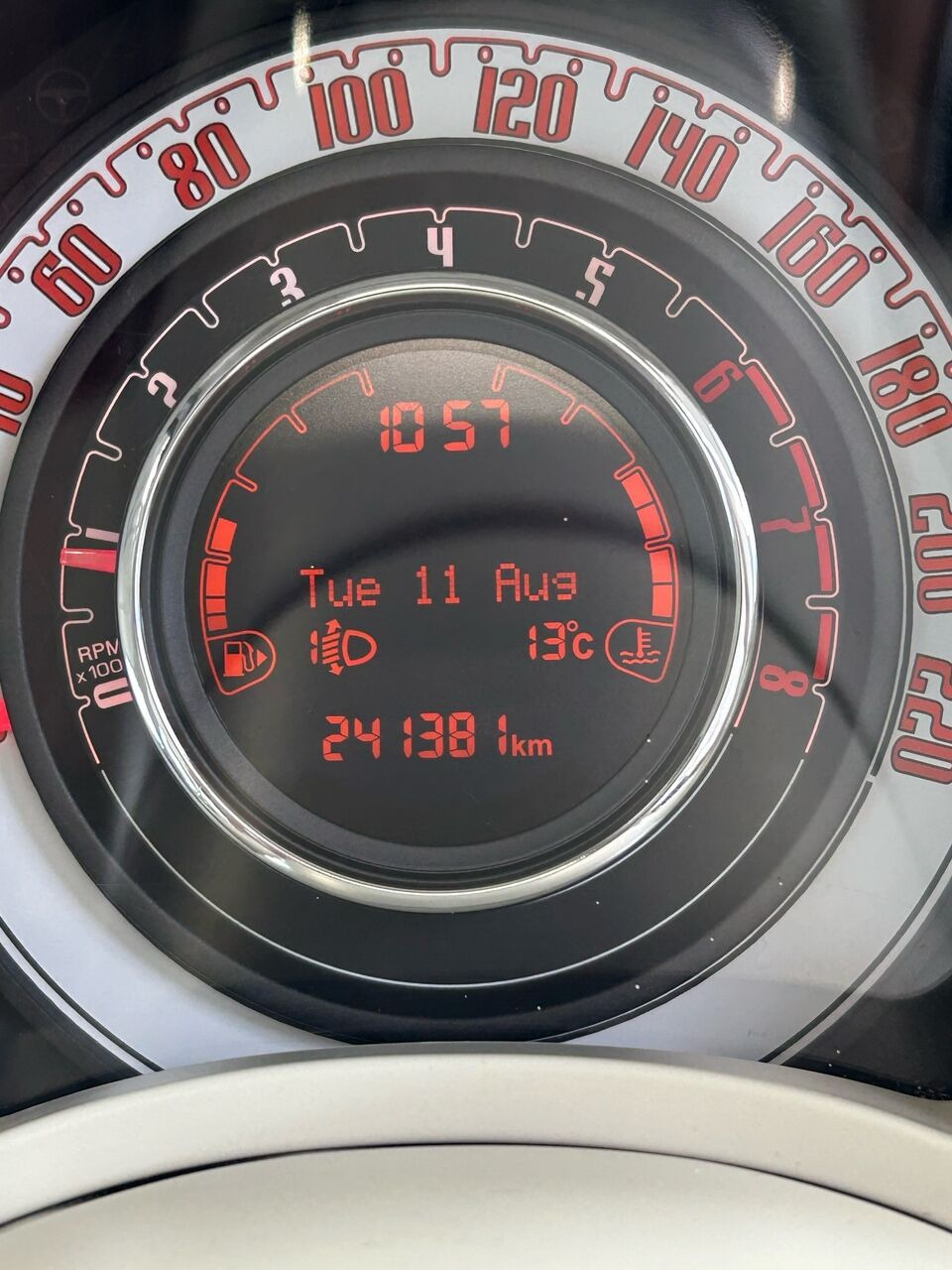 Hvid Fiat 500C fra 2016