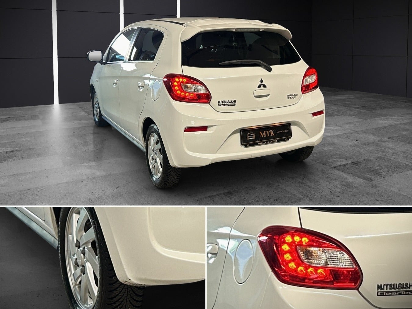 Hvid Mitsubishi Space Star fra 2016