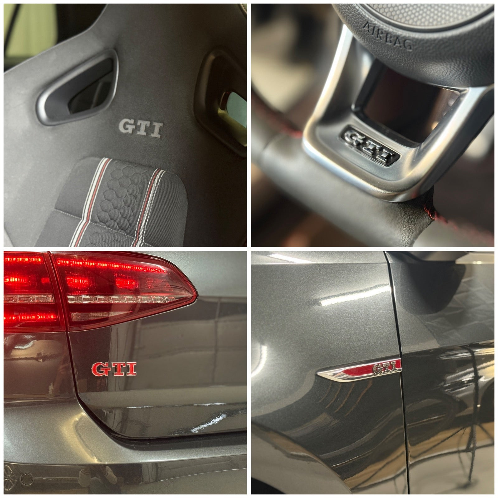 Grå VW Golf VII fra 2016