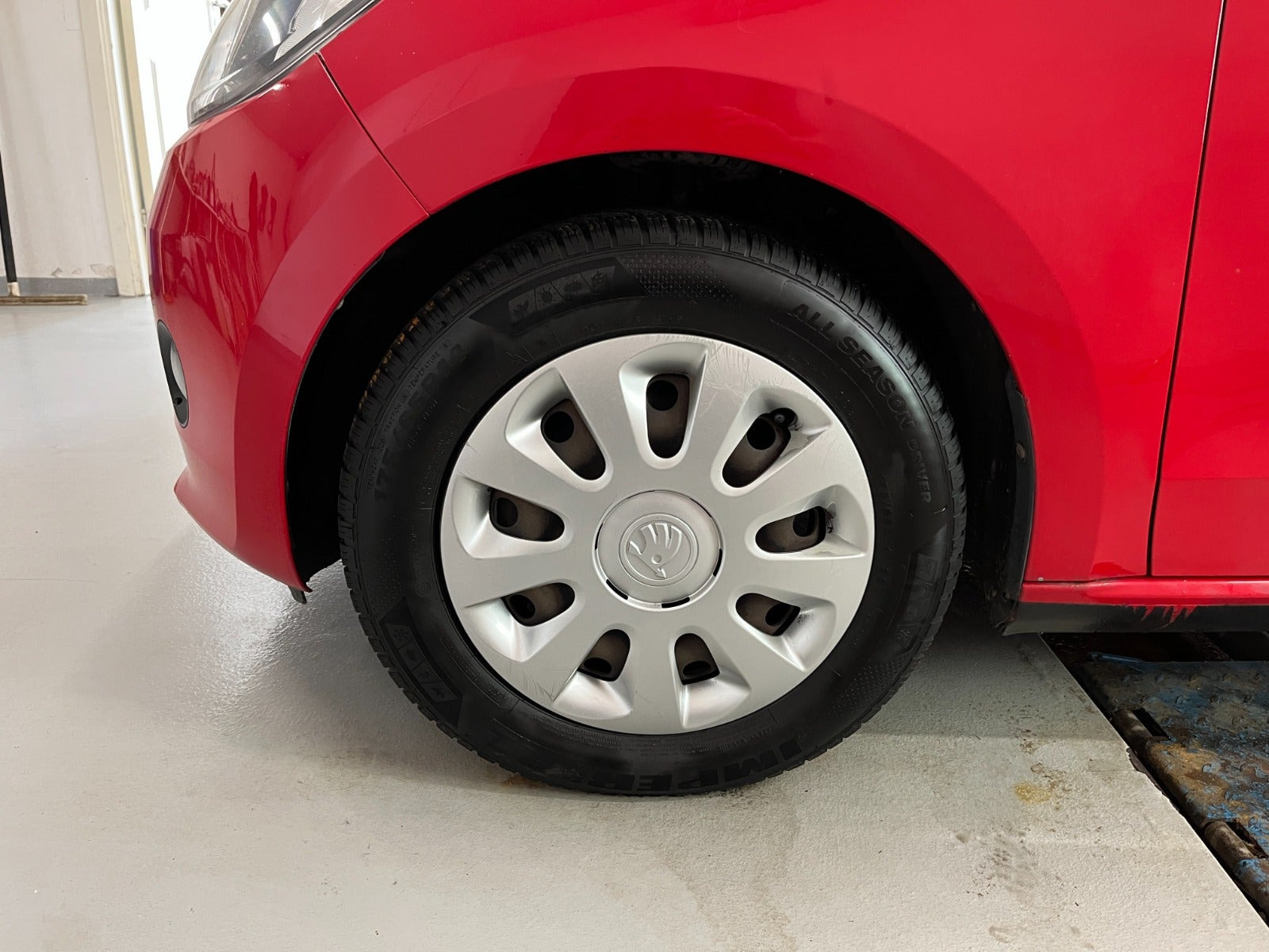 Rød Skoda Citigo fra 2013