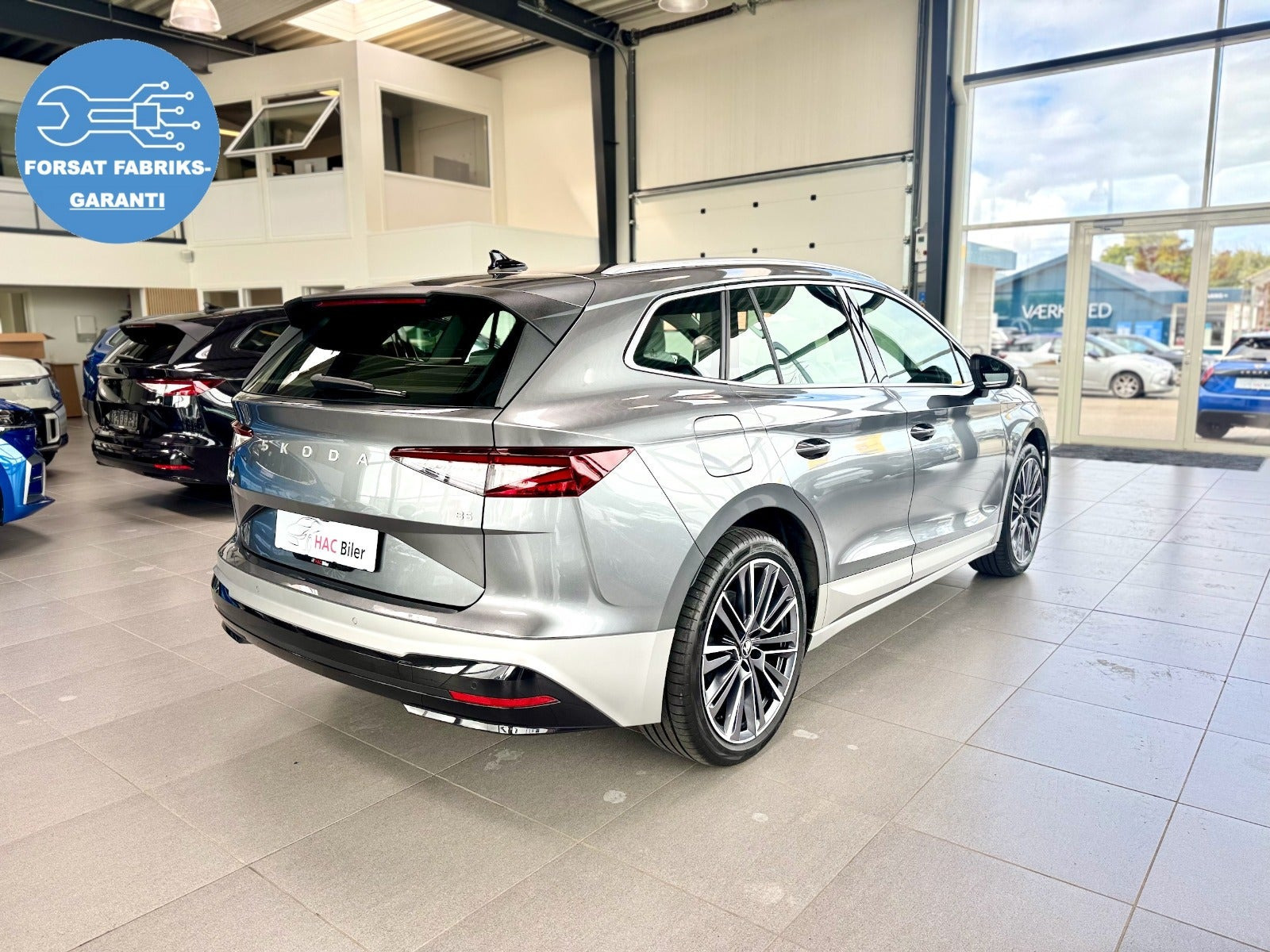 Grå Skoda Enyaq fra 2026