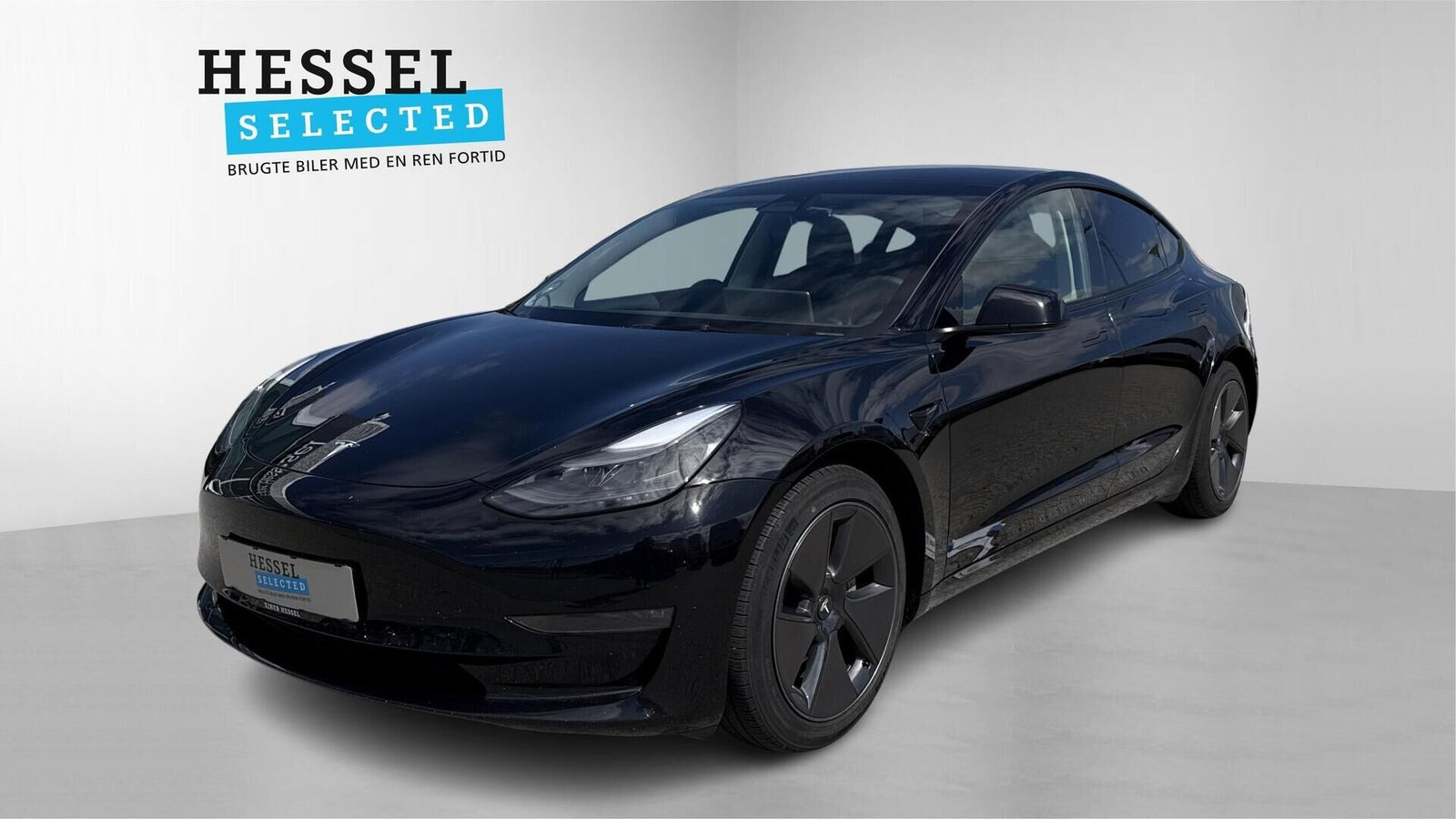 Sort Tesla Model 3 fra 2023
