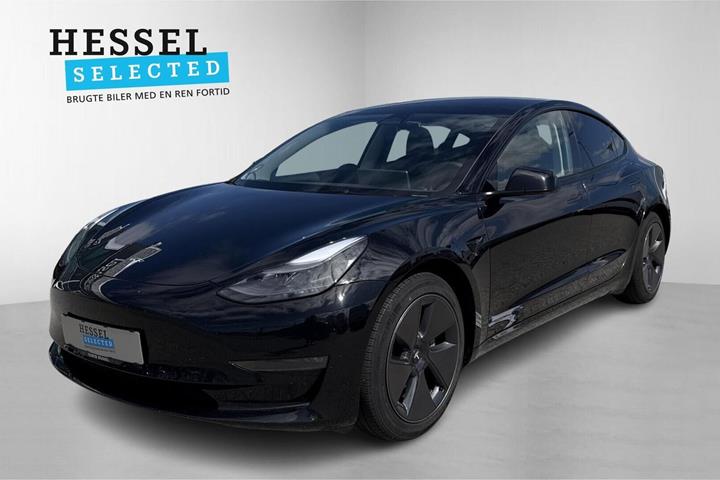 Sort Tesla Model 3 fra 2023