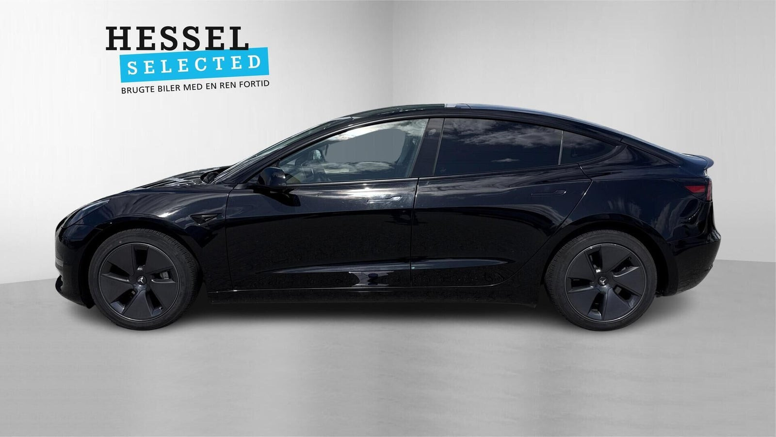 Sort Tesla Model 3 fra 2023