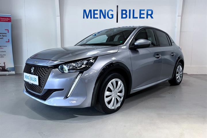 Grå Peugeot e-208 fra 2022
