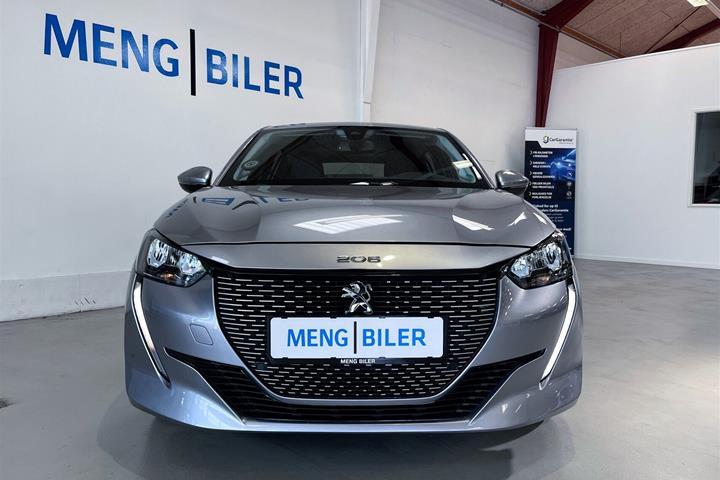 Grå Peugeot e-208 fra 2022