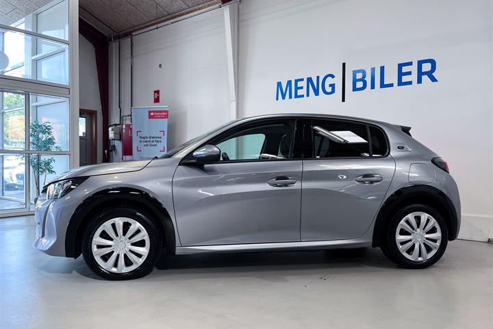 Grå Peugeot e-208 fra 2022