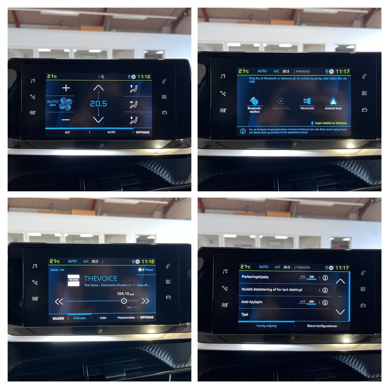 Grå Peugeot e-208 fra 2022