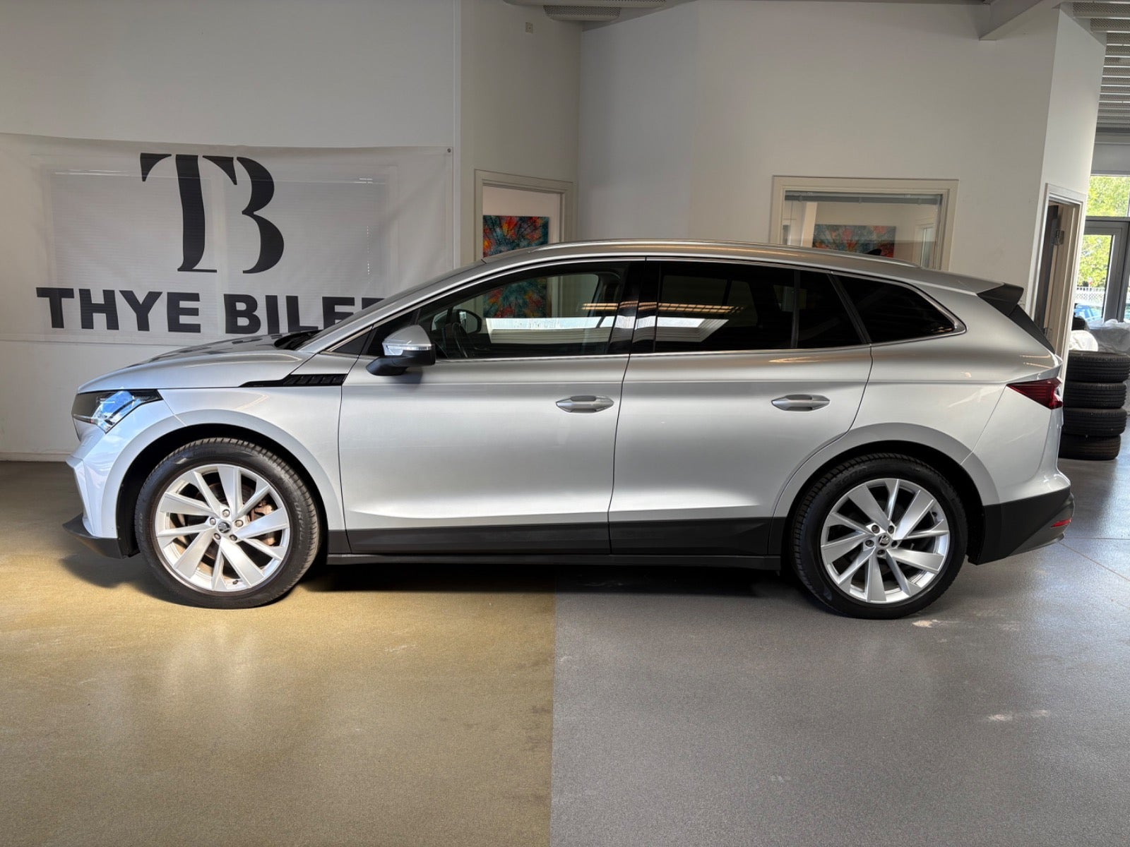 Sølv Skoda Enyaq fra 2021
