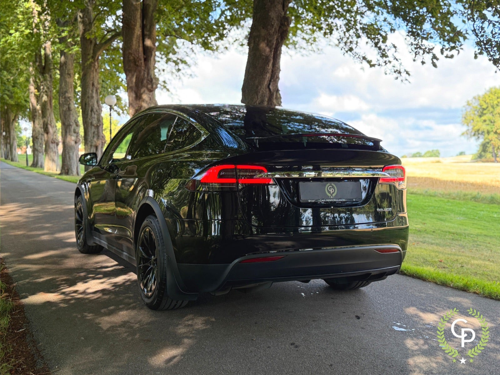 Sort Tesla Model X fra 2020