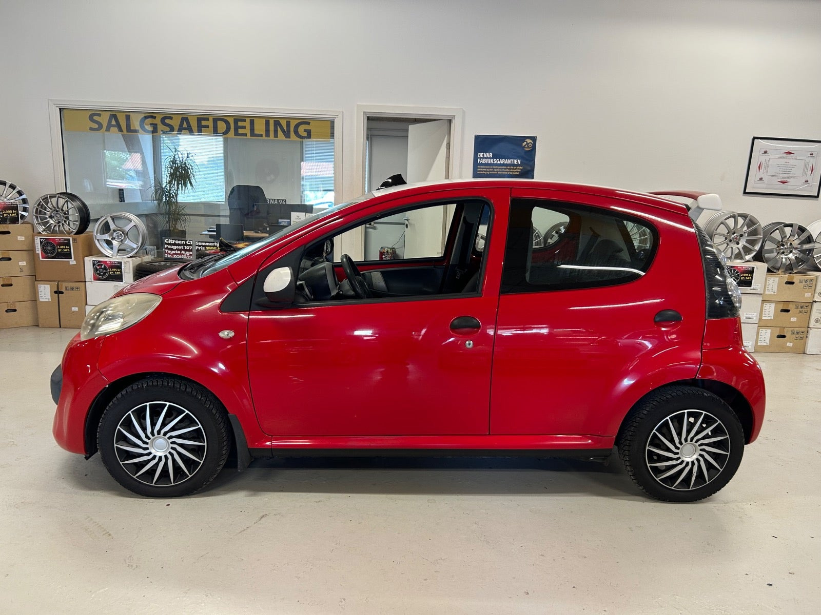 Rød Citroën C1 fra 2006
