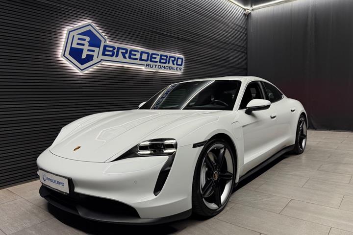 Hvid Porsche Taycan 4S fra 2020
